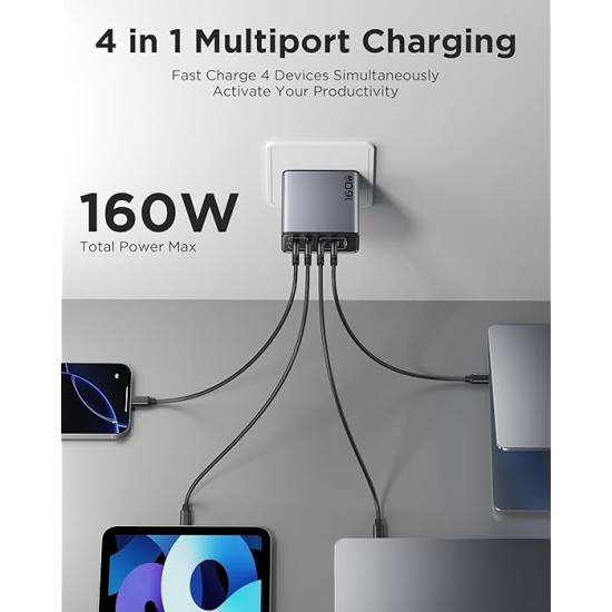 Pisen 160W 4-Port Fast Charger